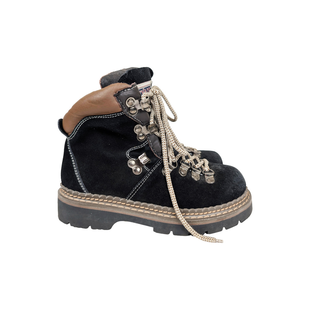 Kids Nevada Leather Hiking Boots Size 3 Black Lace Up